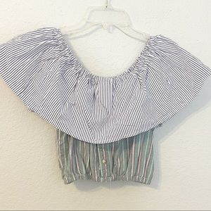 Urban Renewal Cropped Off The‎ Shoulder Top
